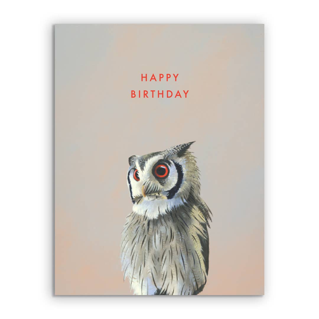 Owl Birthday Greeting Card