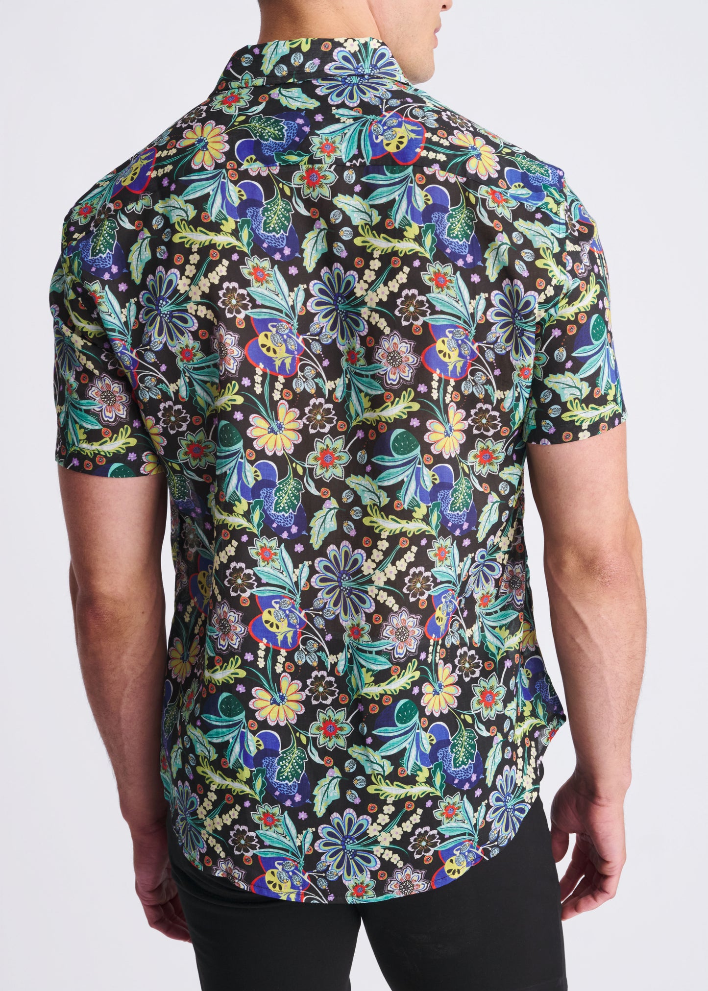 Navy/Green Floral Shirt