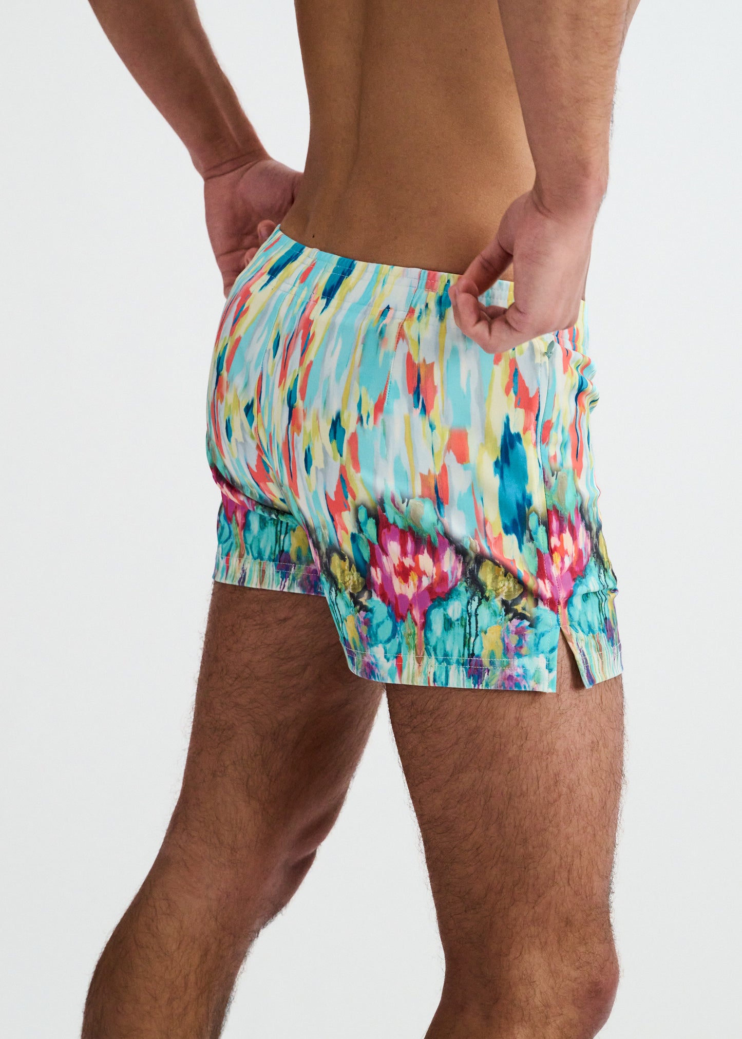 Teal Drips Swim Short