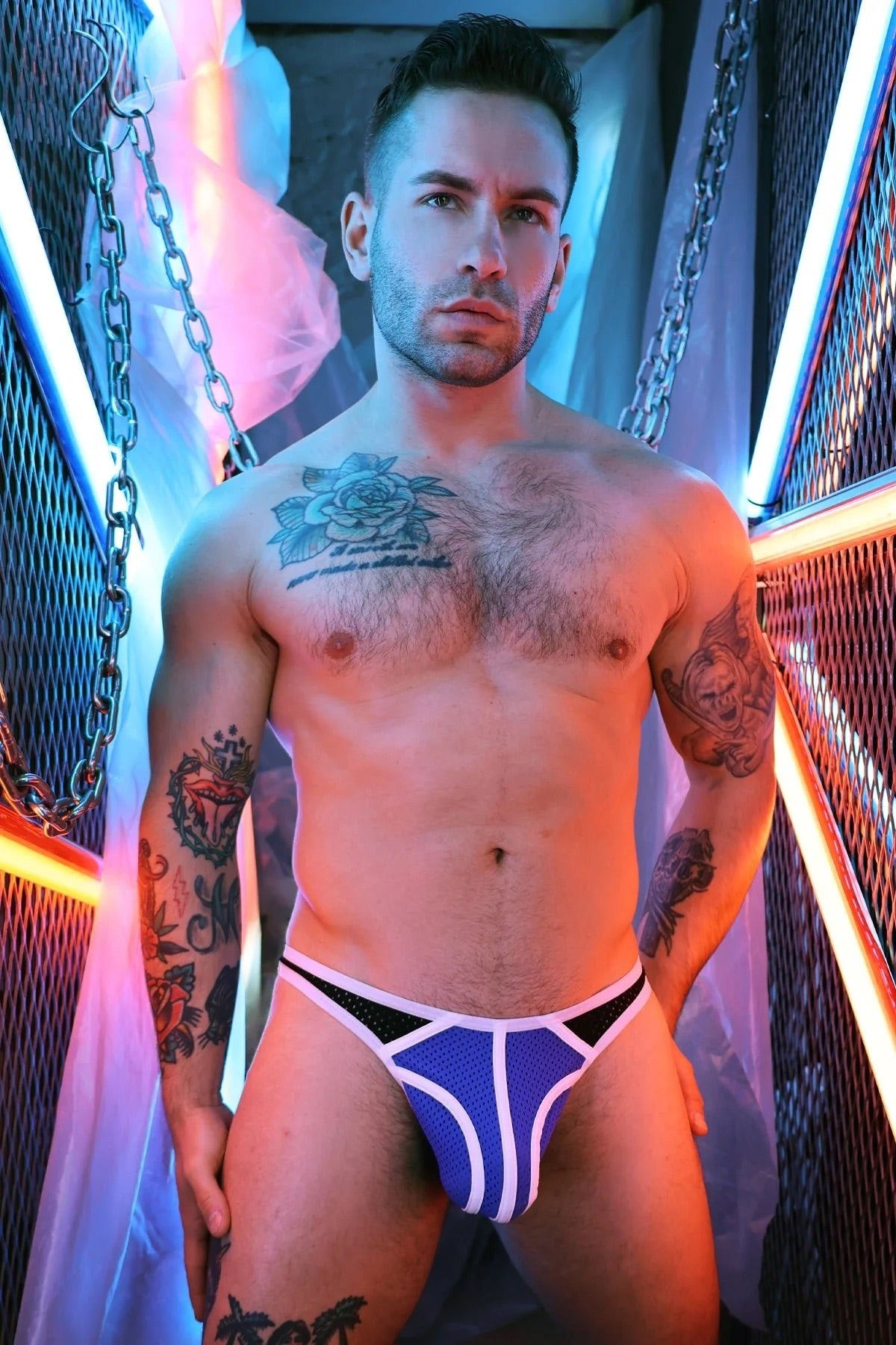 Blue Retro Remix Thong