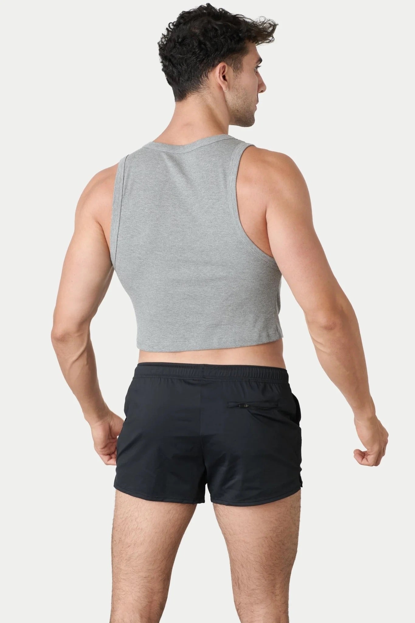 Heather Ribbed Crop Tank