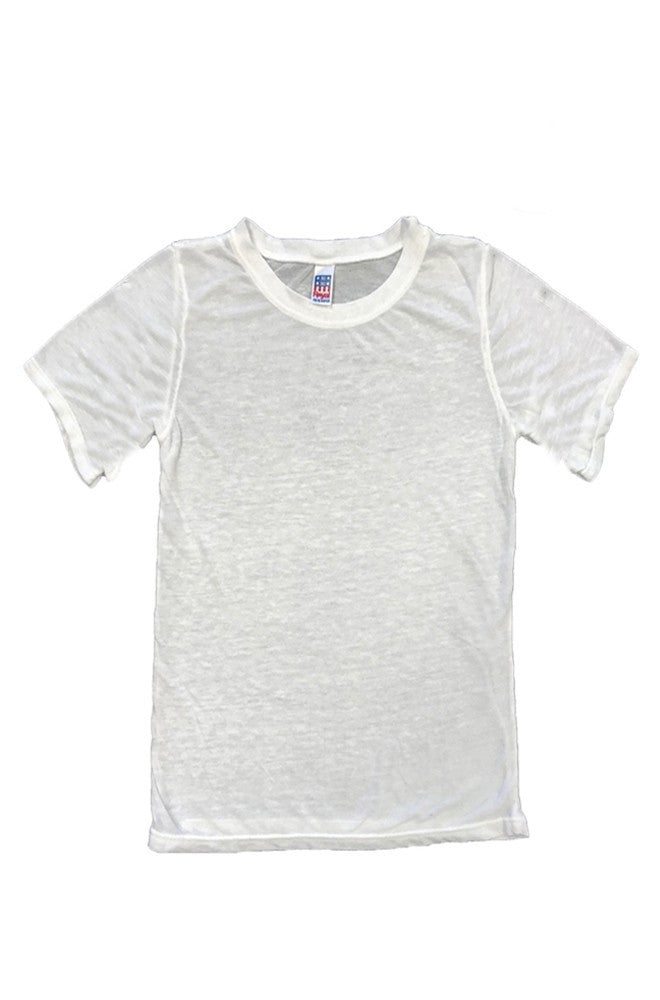 White Burnout Tee