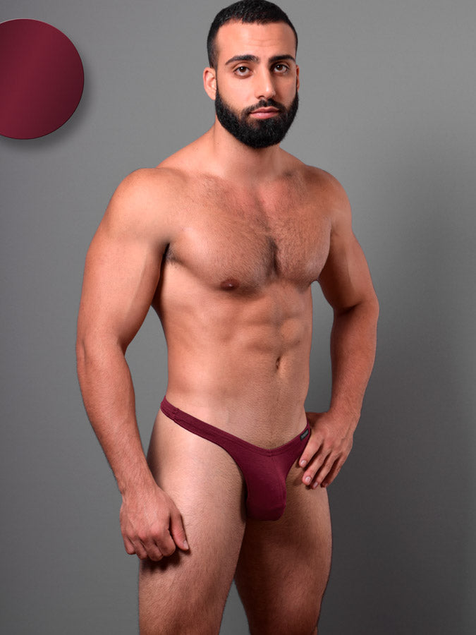 Burgundy Euro Thong