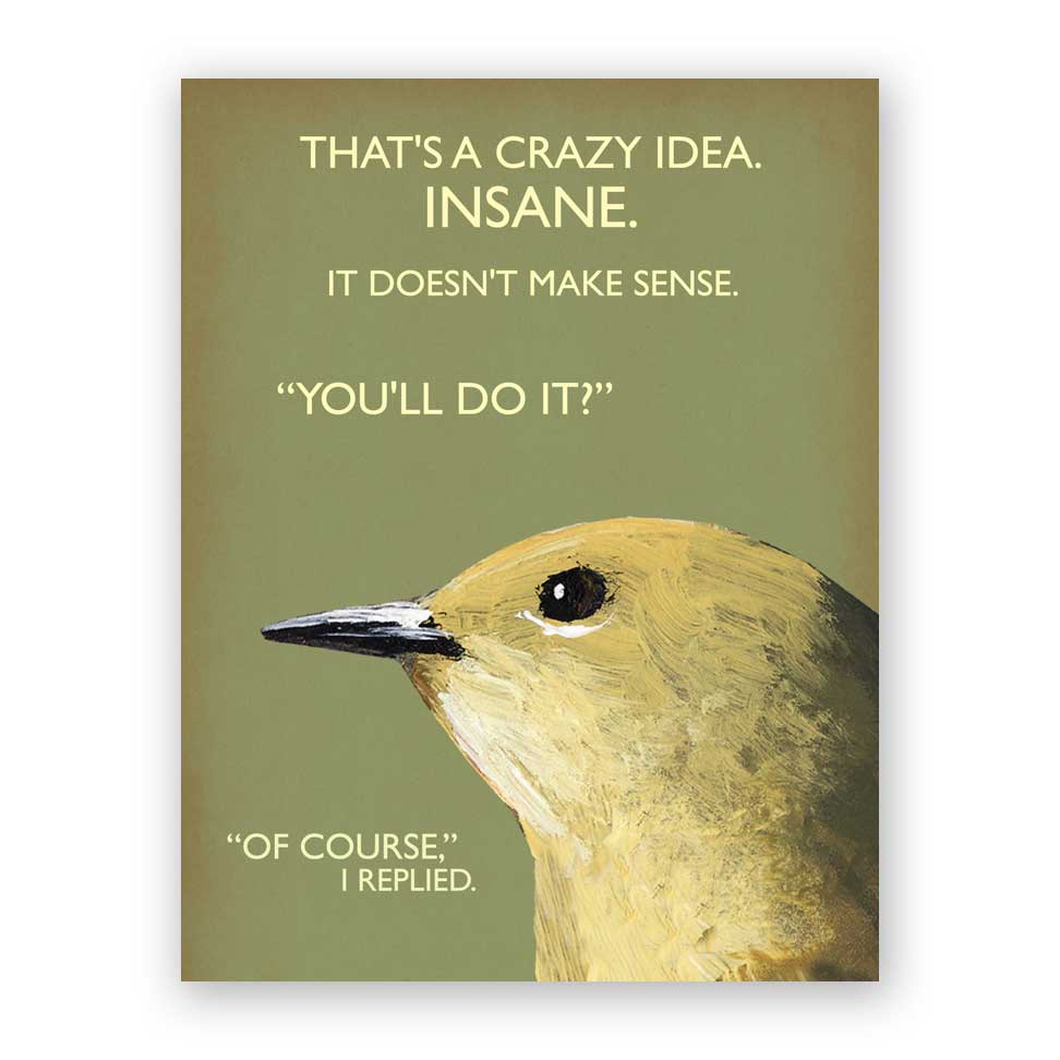Crazy Idea Greeting Card