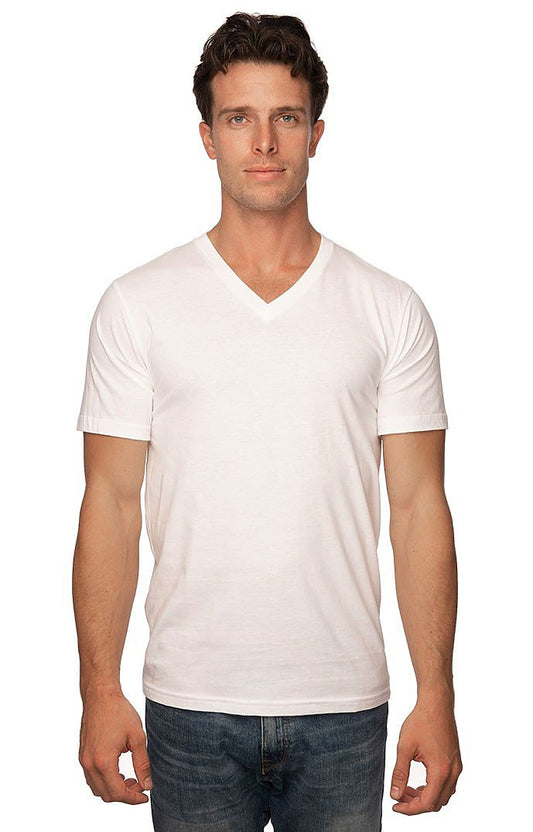 White Cotton V-Neck