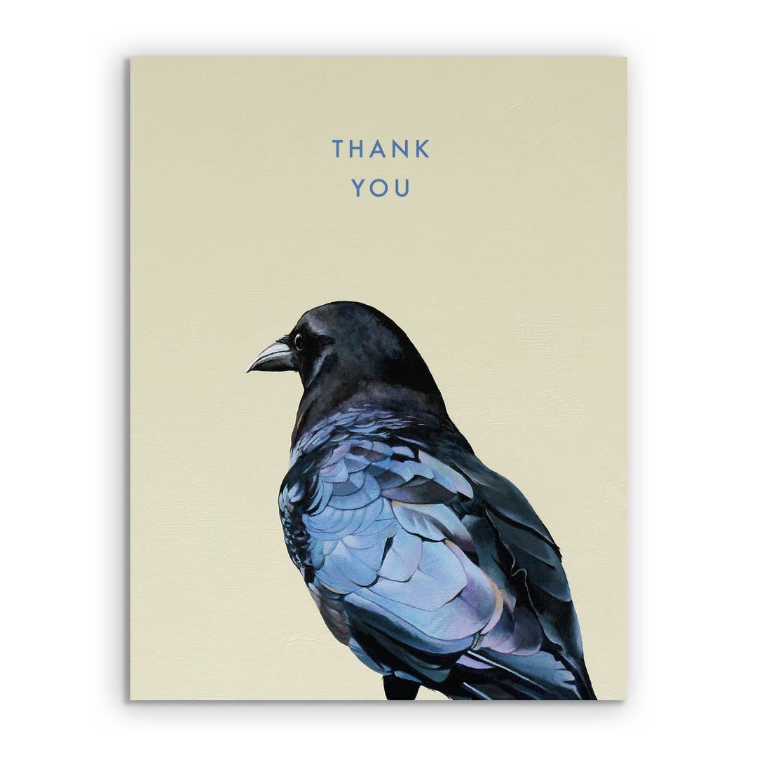 Crow Thank You Greeting Card