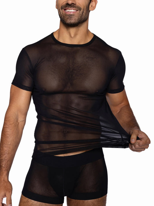 Black Mesh Tee