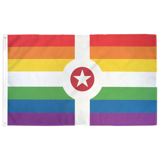 Rainbow Indianapolis 3x5 Flag