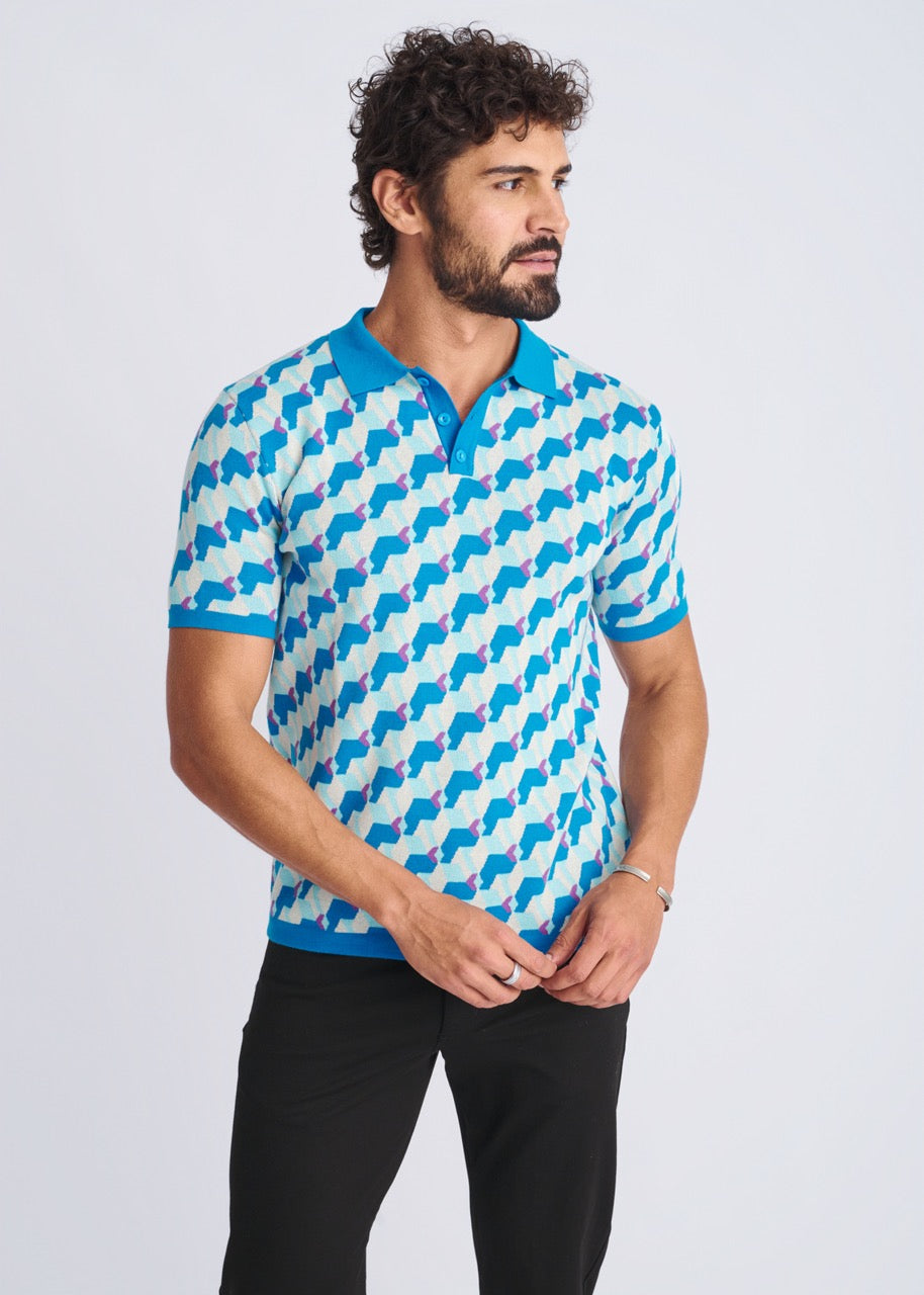 Cubes Jacquard Polo