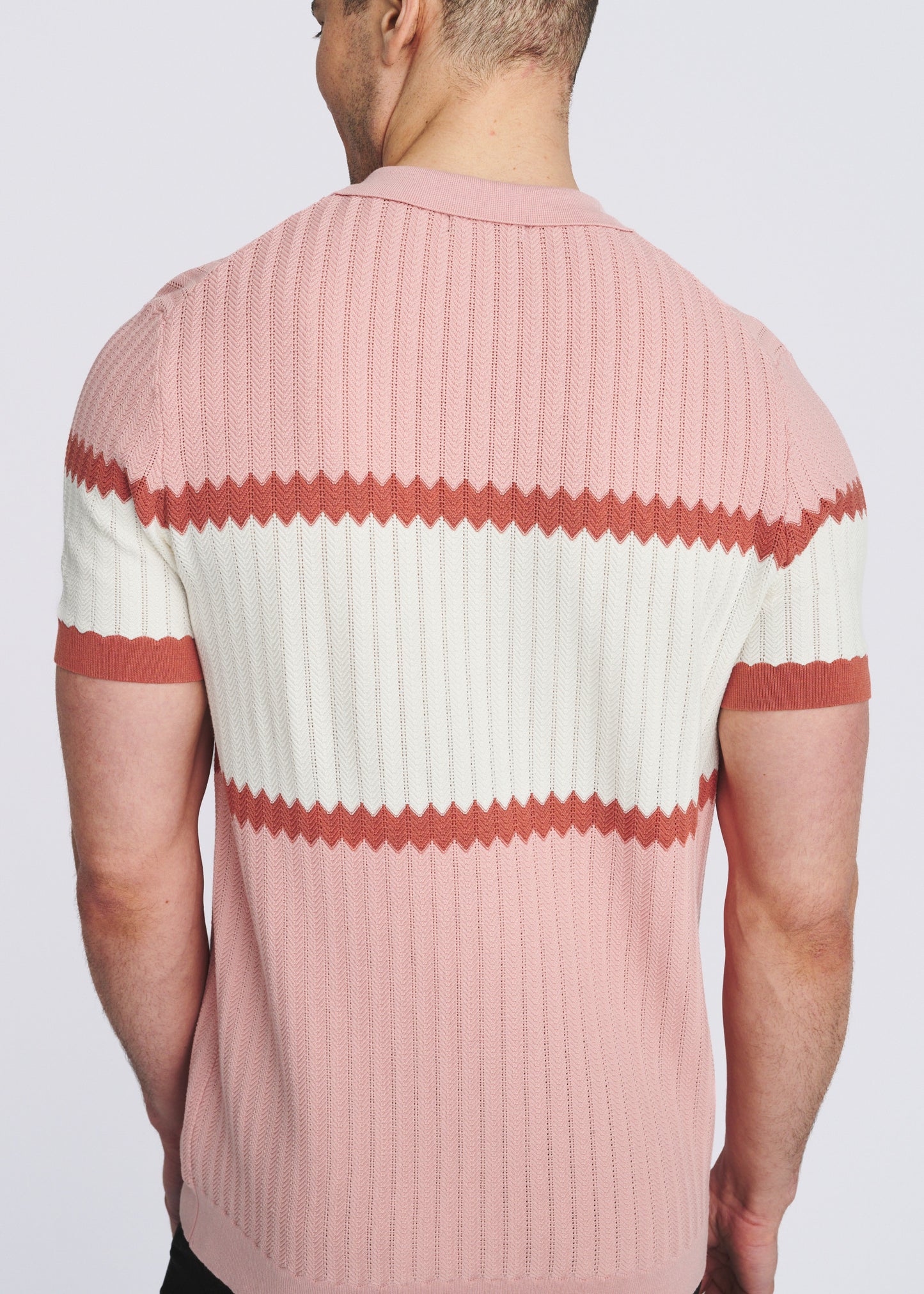 Flamingo Color Block Polo