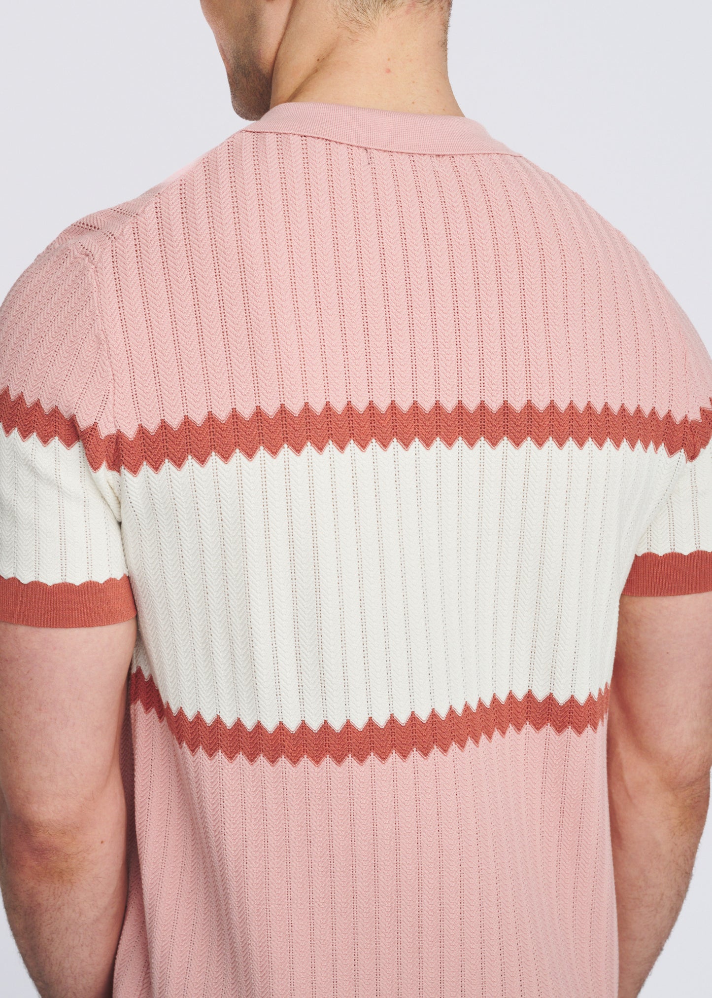 Flamingo Color Block Polo