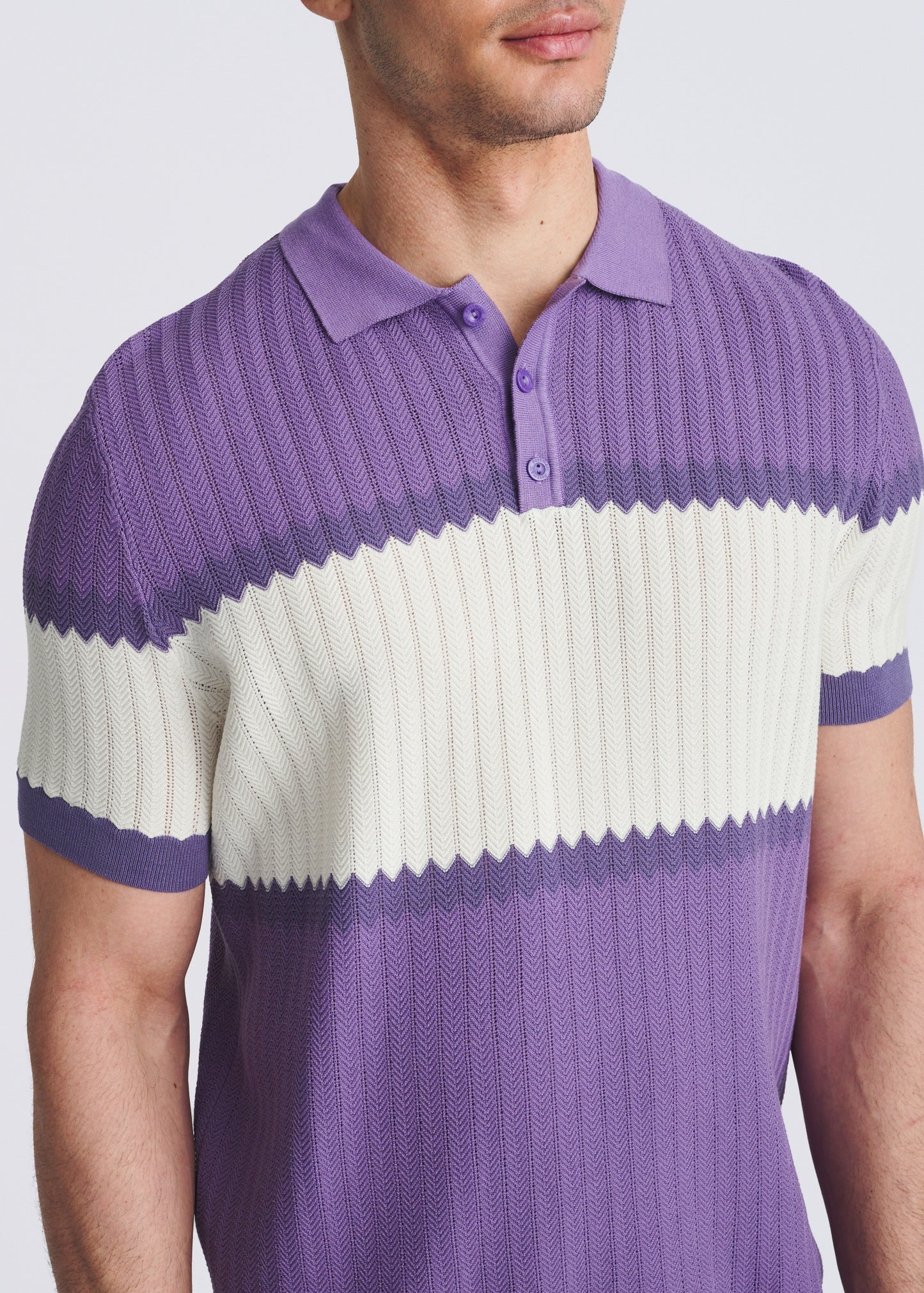 Orchid Color Block Polo