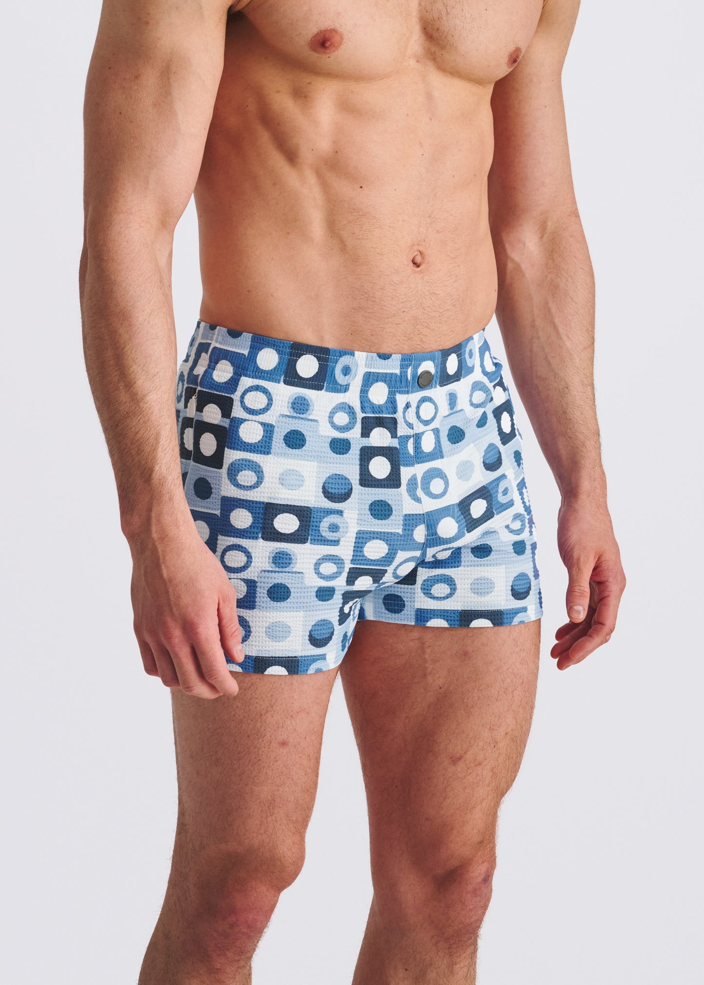 Navy Seersucker Swim Shorts