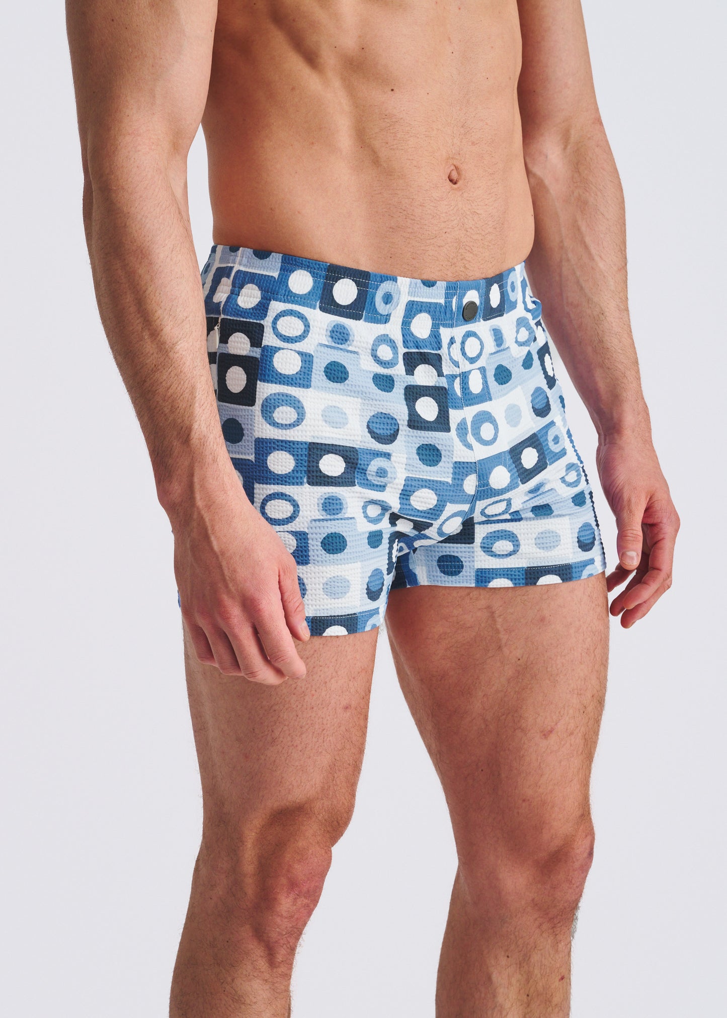 Navy Seersucker Swim Shorts