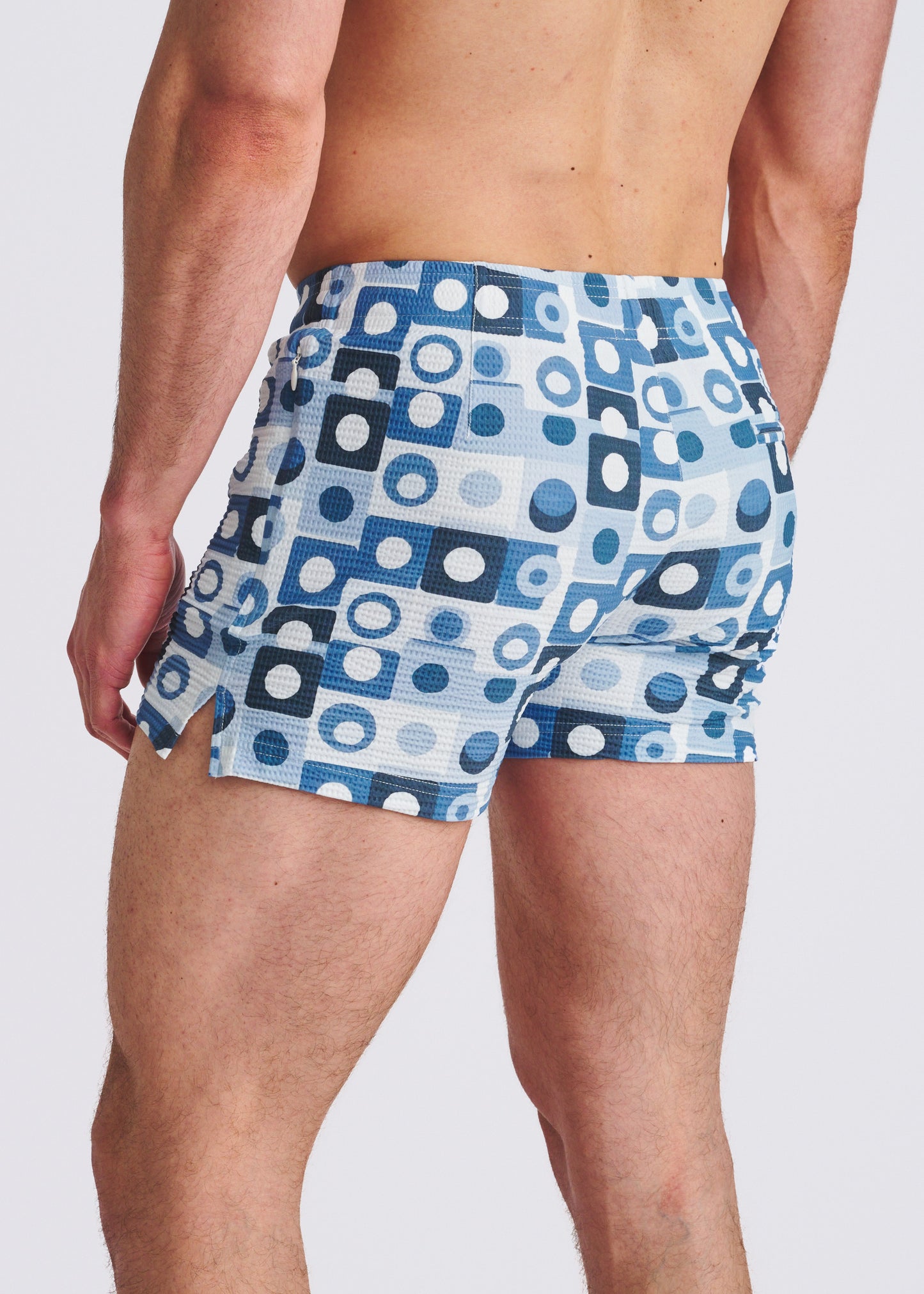 Navy Seersucker Swim Shorts
