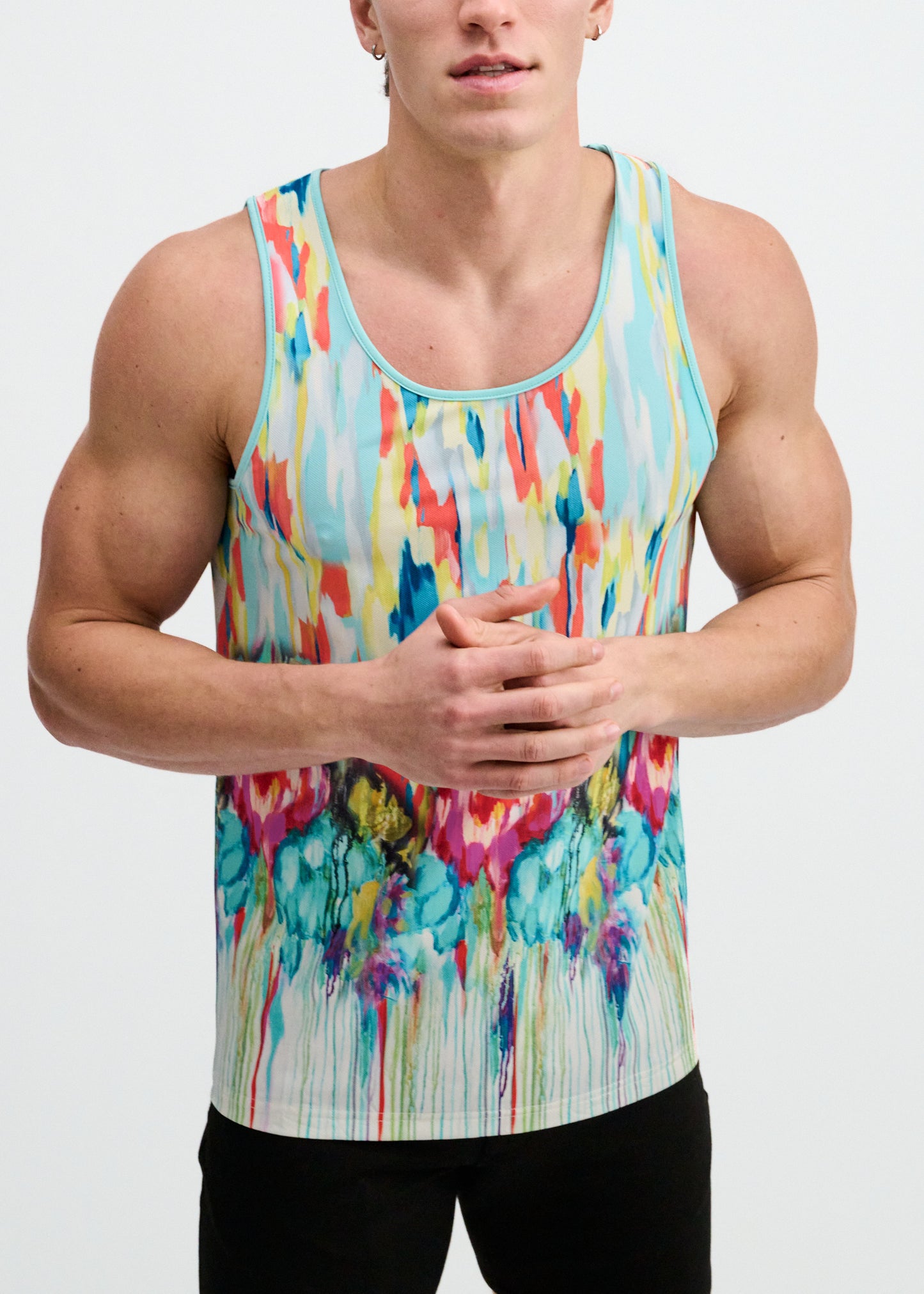 Teal Drips Tank