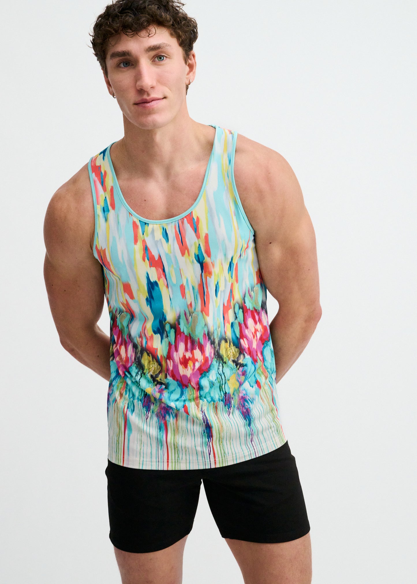 Teal Drips Tank