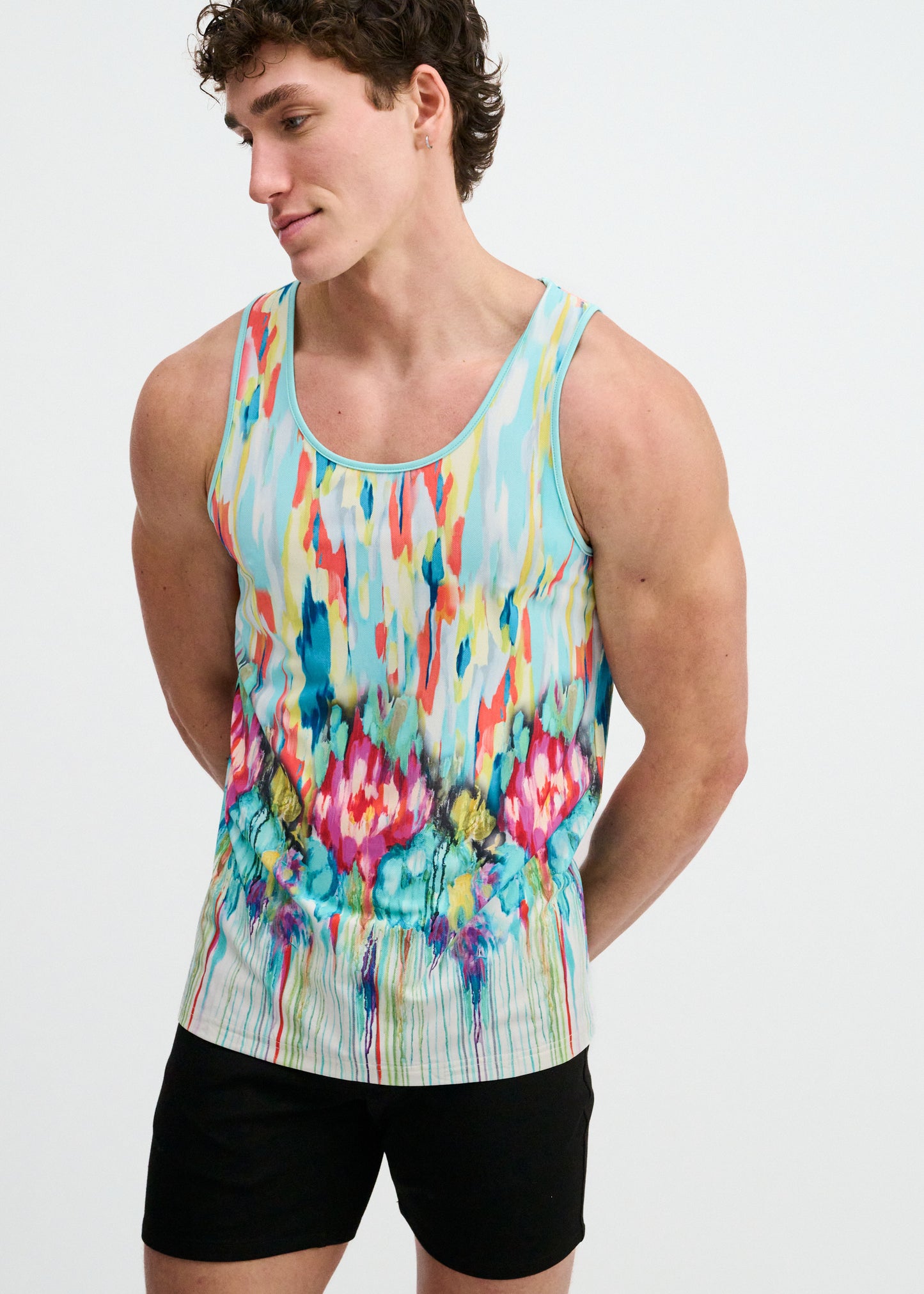Teal Drips Tank
