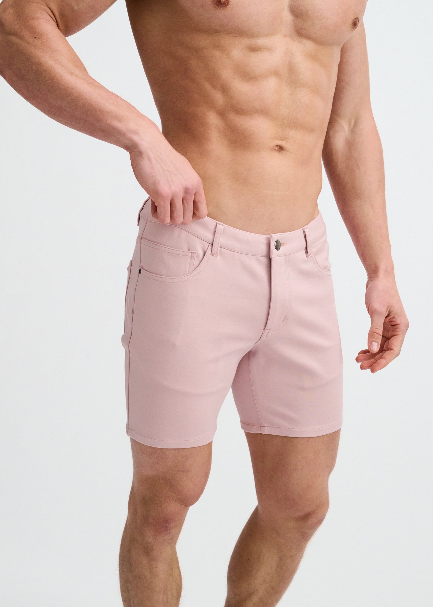 Pink 5" Stretch Knit Short