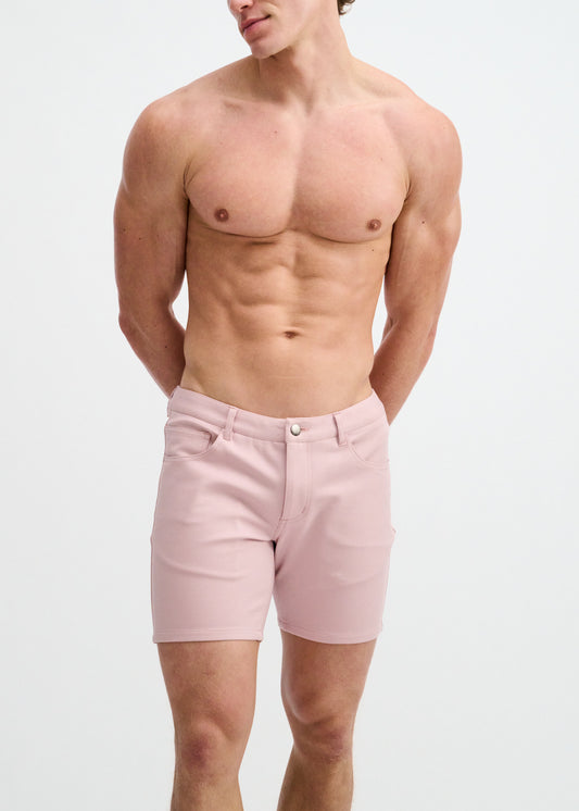 Pink 5" Stretch Knit Short