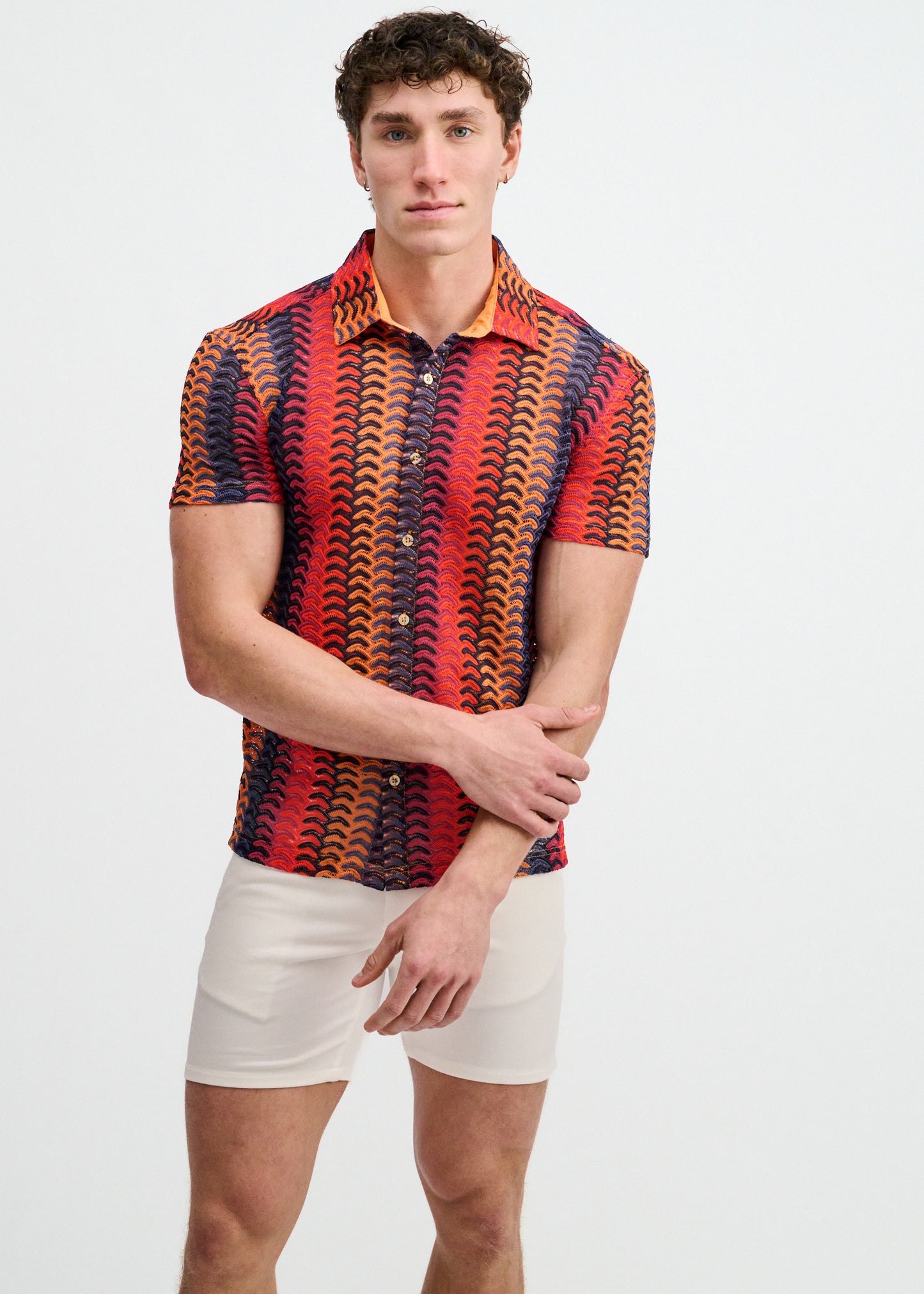 Navy Arrow Stripe Shirt