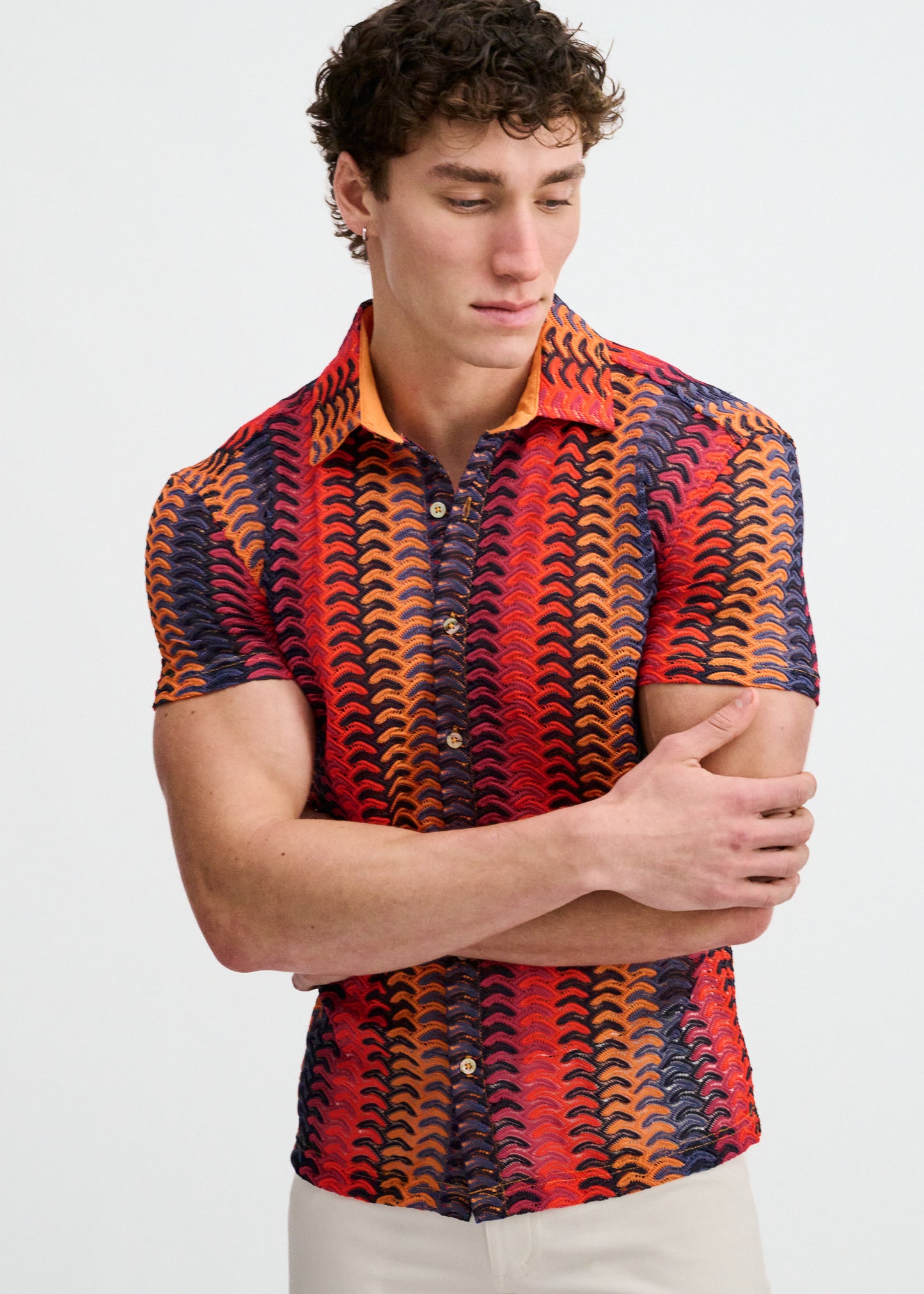 Navy Arrow Stripe Shirt