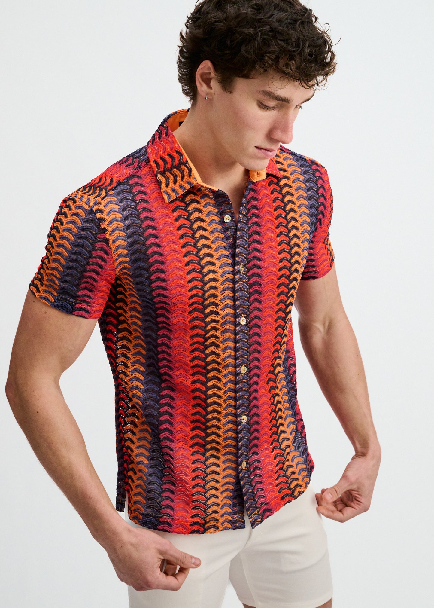 Navy Arrow Stripe Shirt