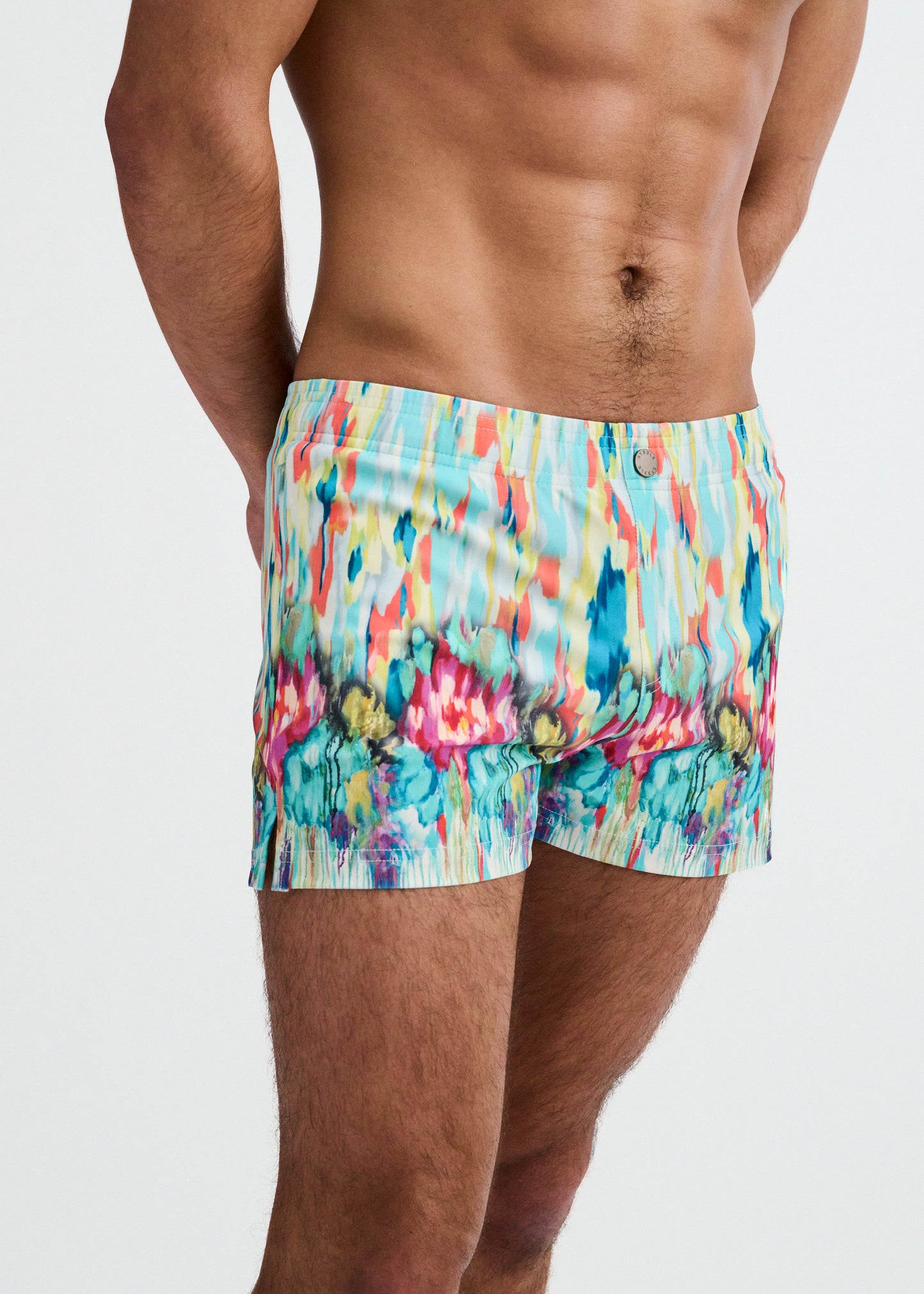 Teal Drips Swim Short