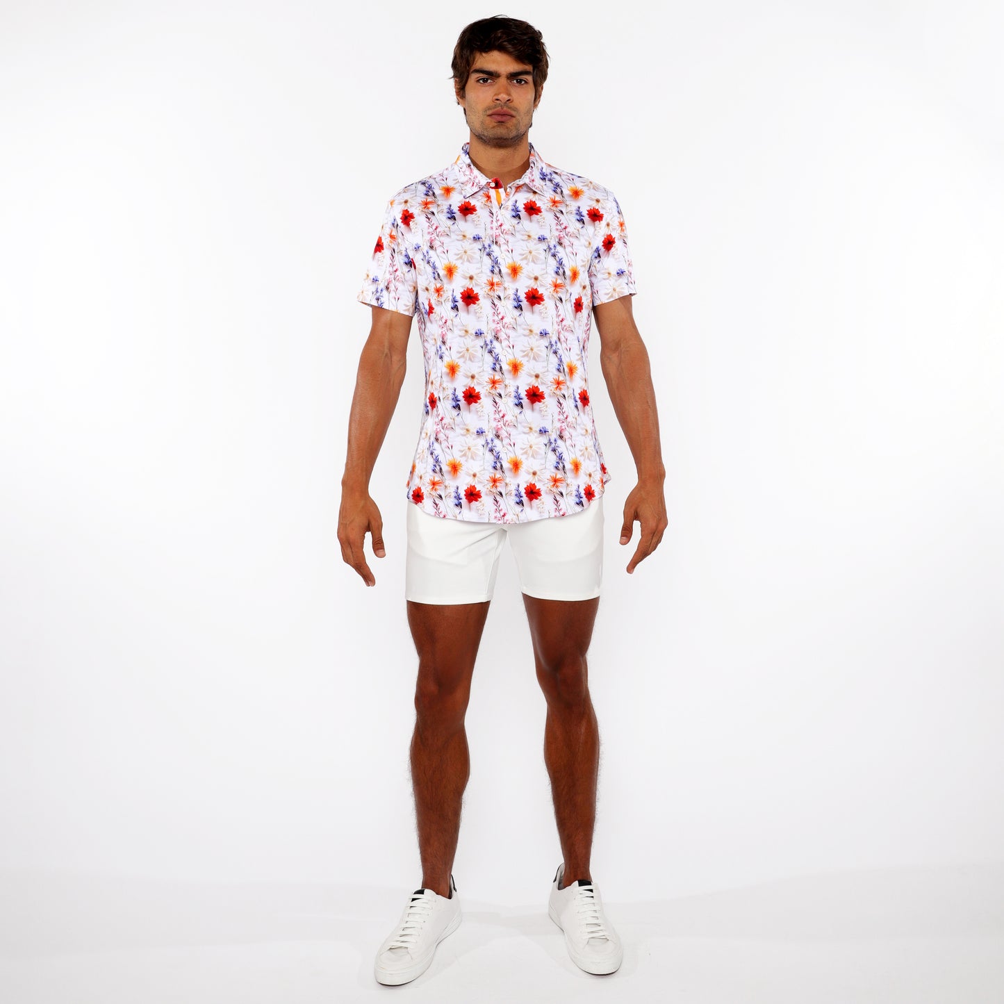 Blossoms Print Jersey Knit Shirt