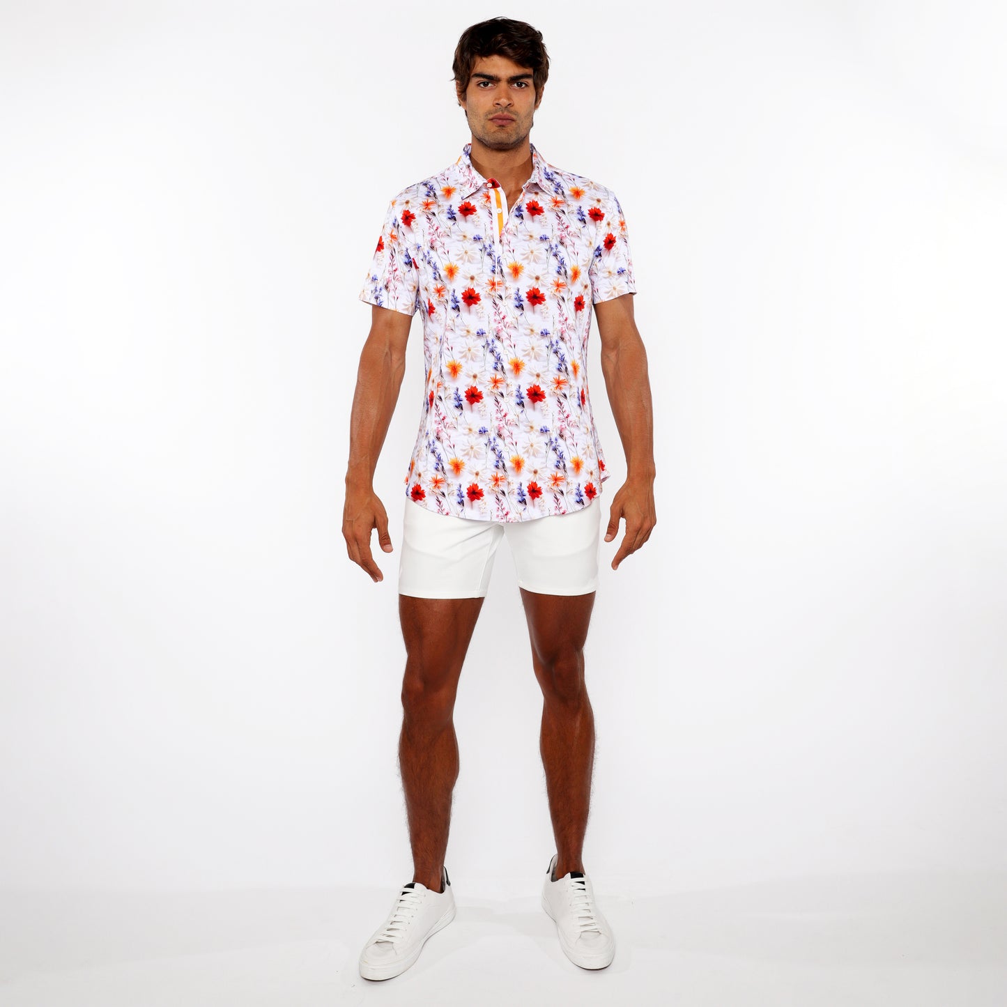 Blossoms Print Jersey Knit Shirt