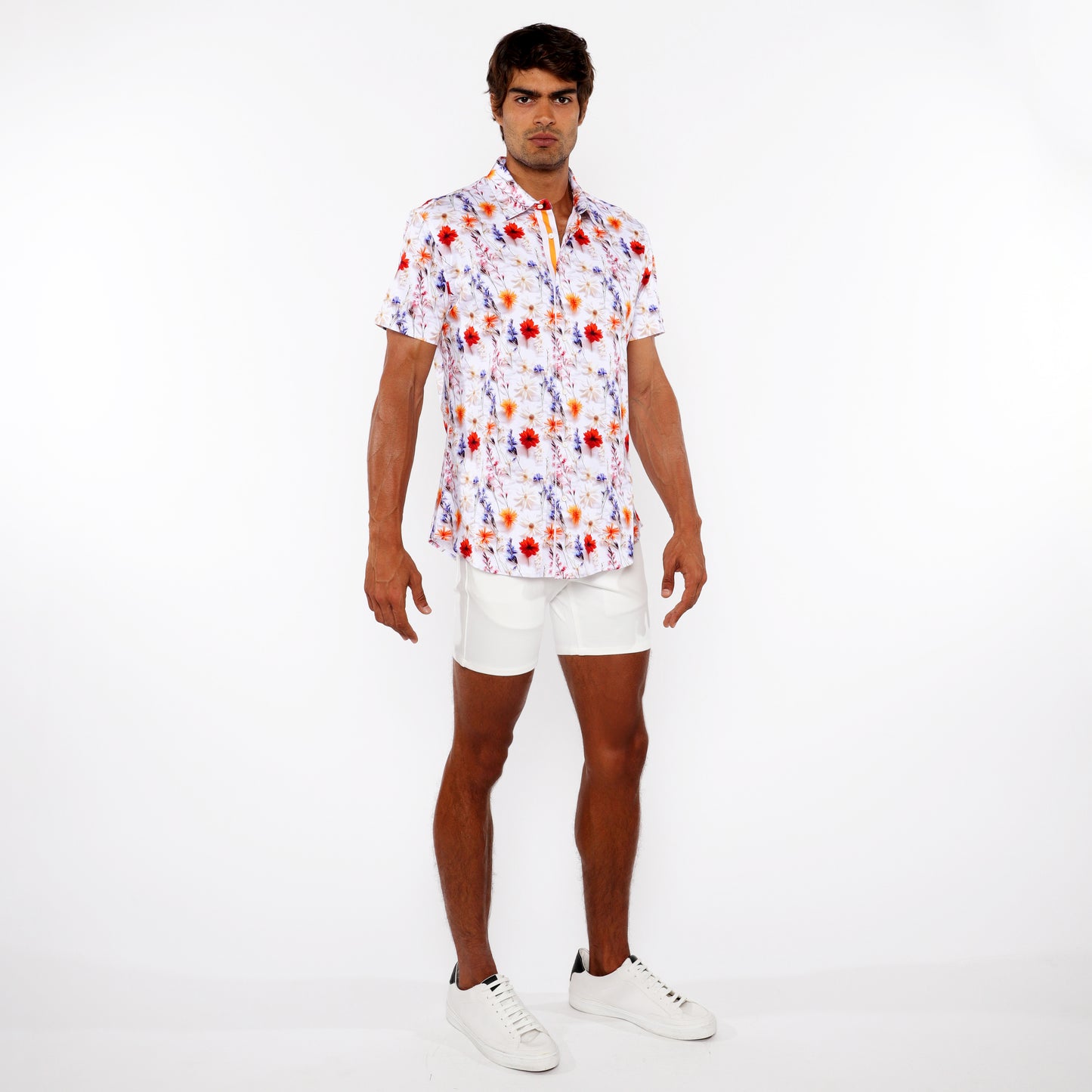 Blossoms Print Jersey Knit Shirt