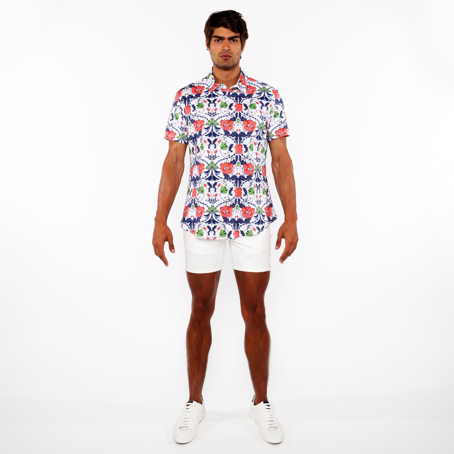 Slate/Sienna Floral Knit Jersey Shirt