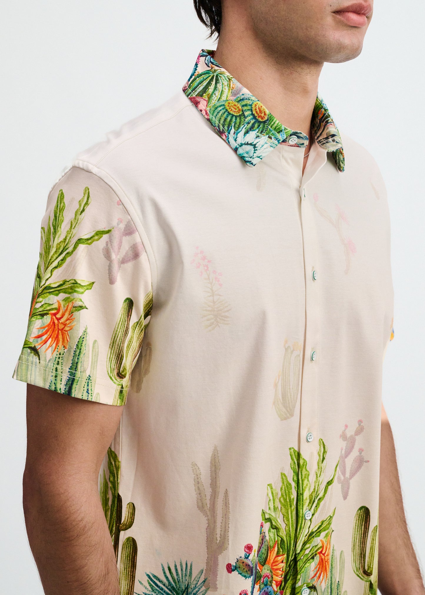 Cactus Border Print Shirt