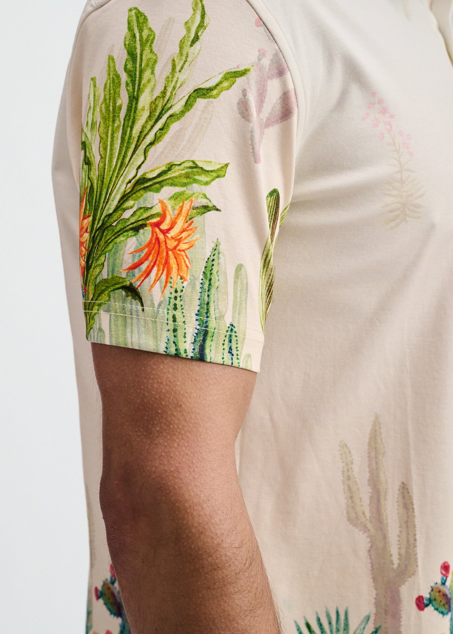 Cactus Border Print Shirt