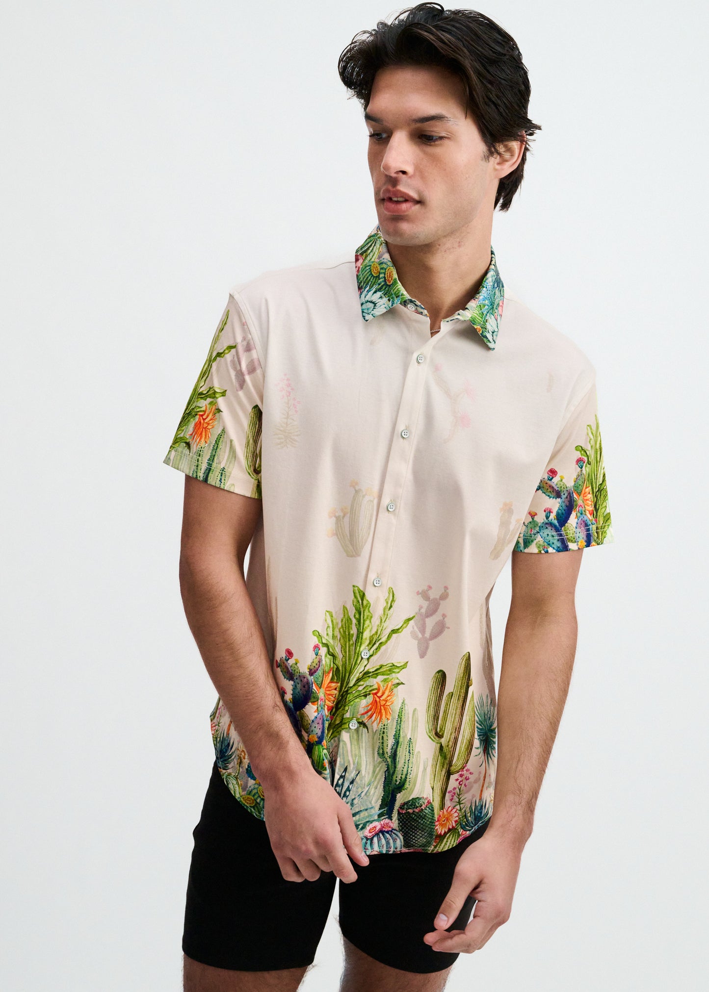Cactus Border Print Shirt