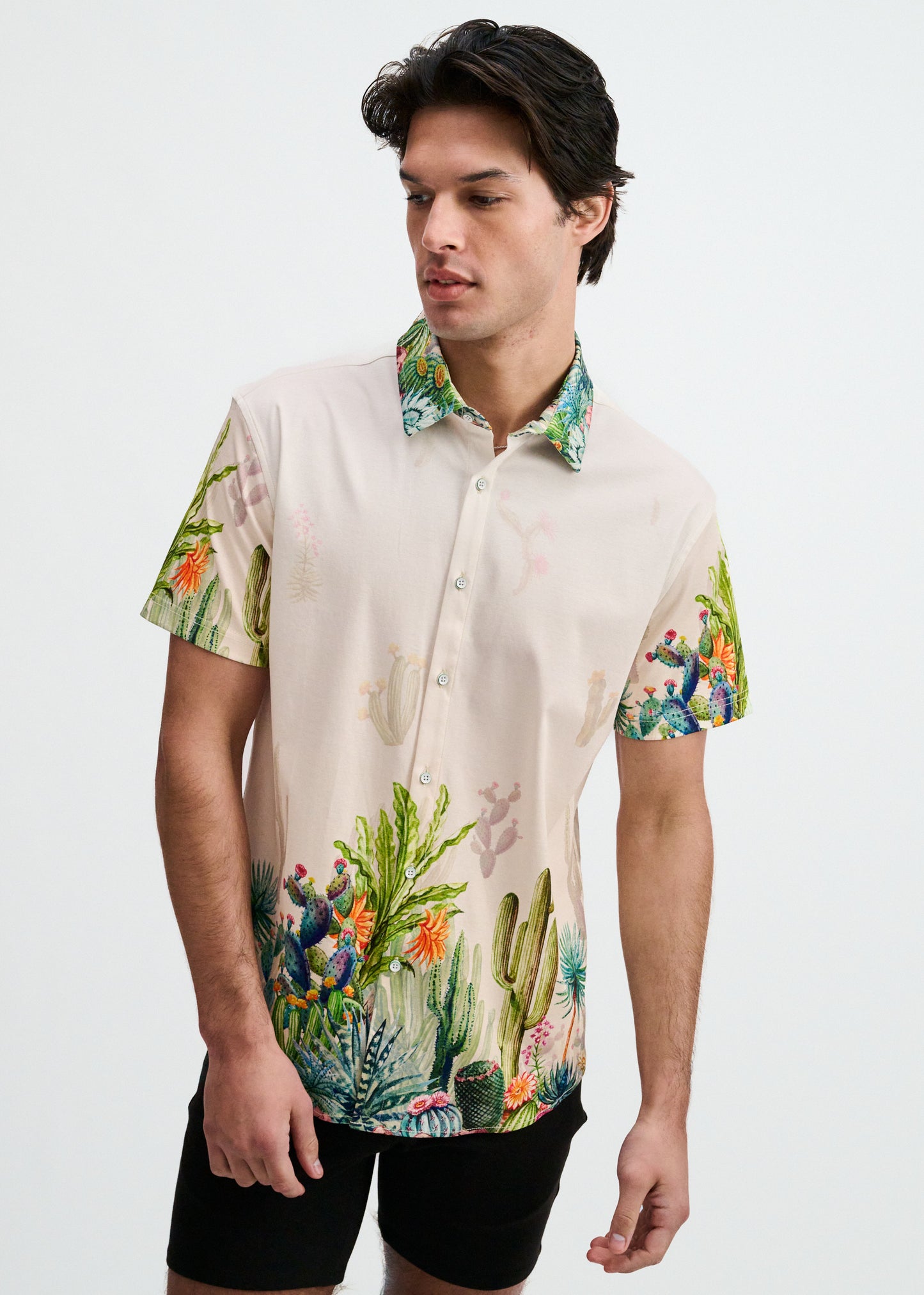 Cactus Border Print Shirt