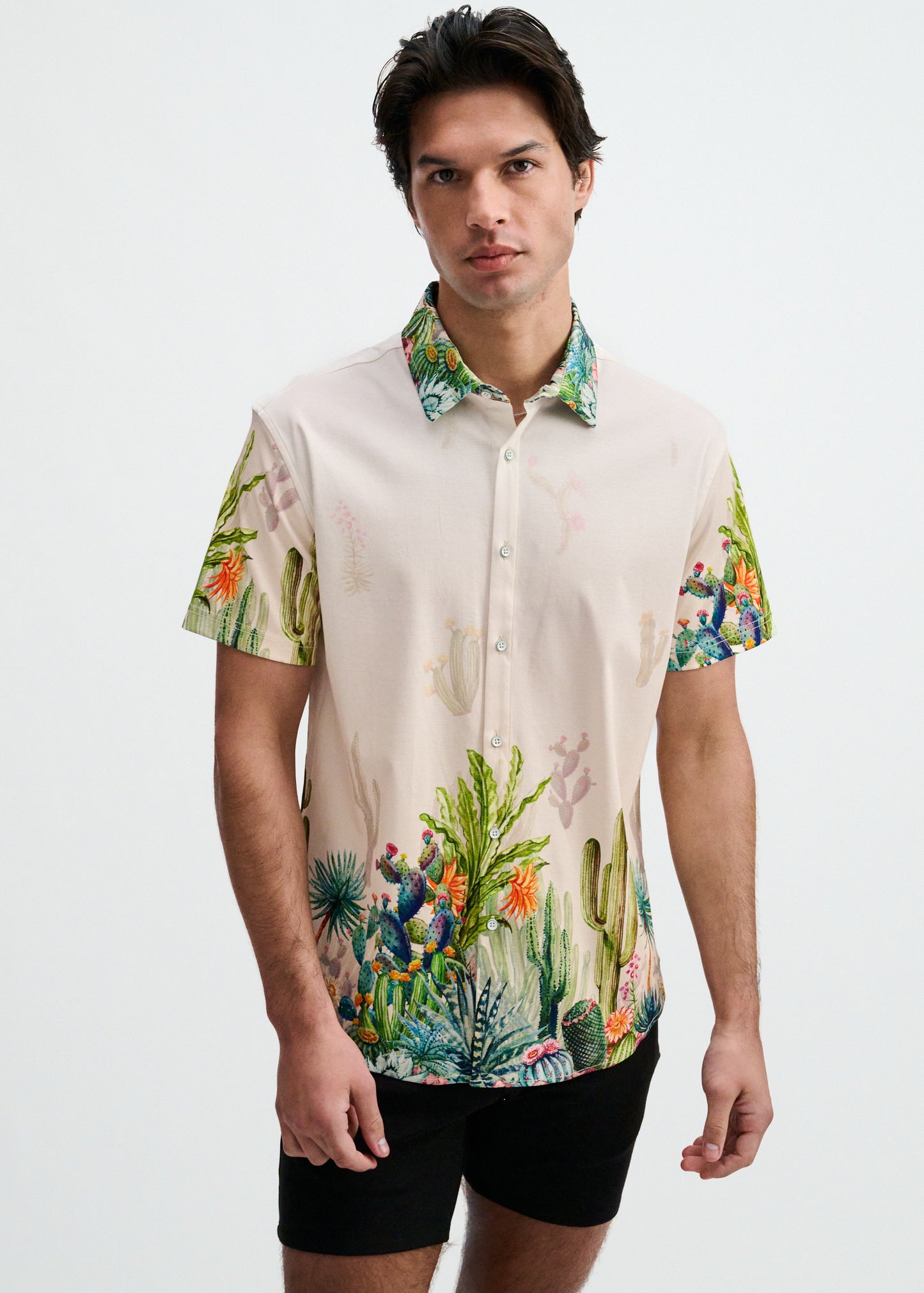 Cactus Border Print Shirt