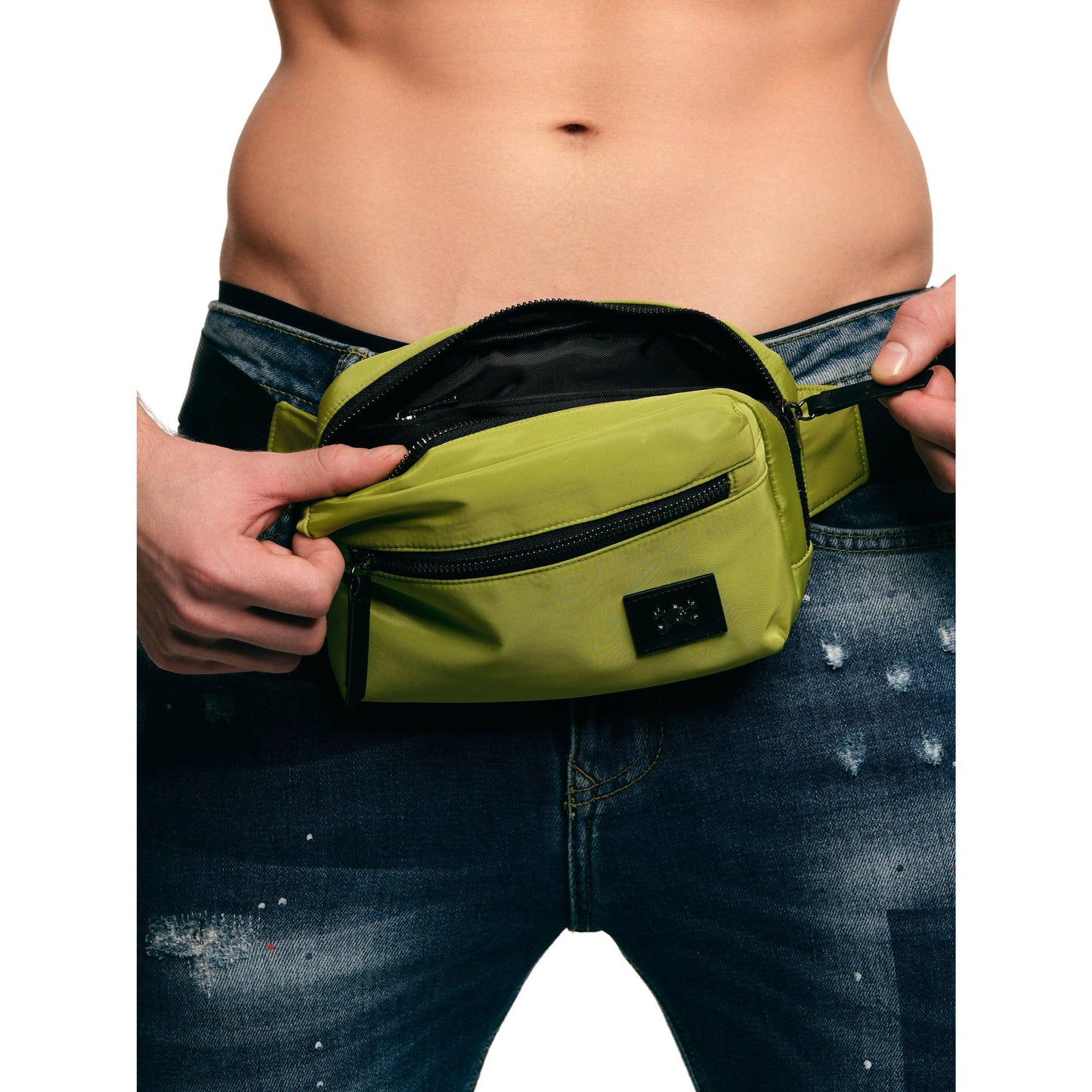 Neon Green Crossbody Tech Bag