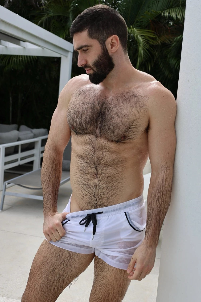White Cruisin' Swim Trunk