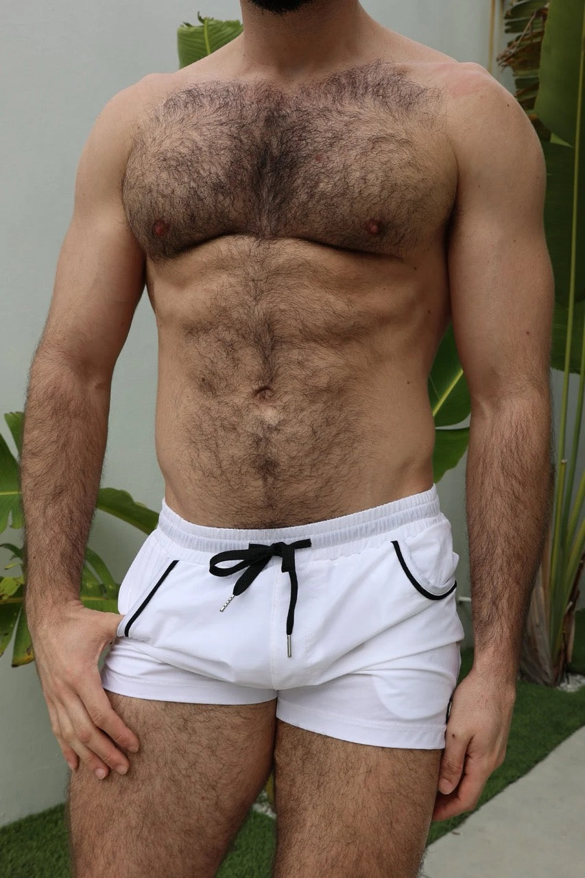 White Cruisin' Swim Trunk