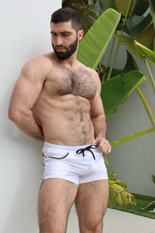 White Cruisin' Swim Trunk