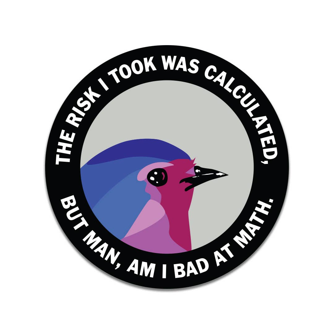 Know The Risks Sticker Risk Round Vinyl Sticker – Toolbox Men's Supply Company