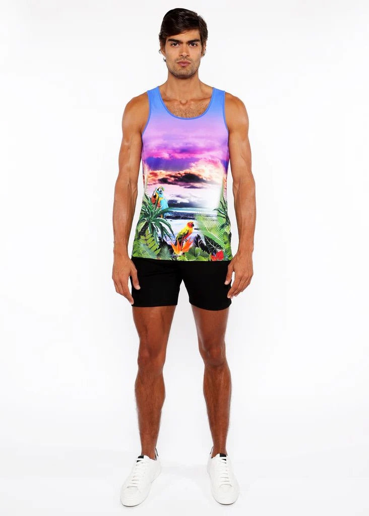 Purple Tropics Printed Tank