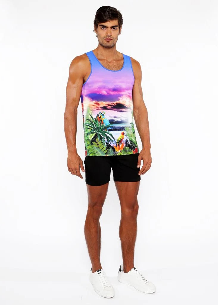 Purple Tropics Printed Tank