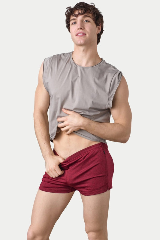 Taupe Raw Crop Tee