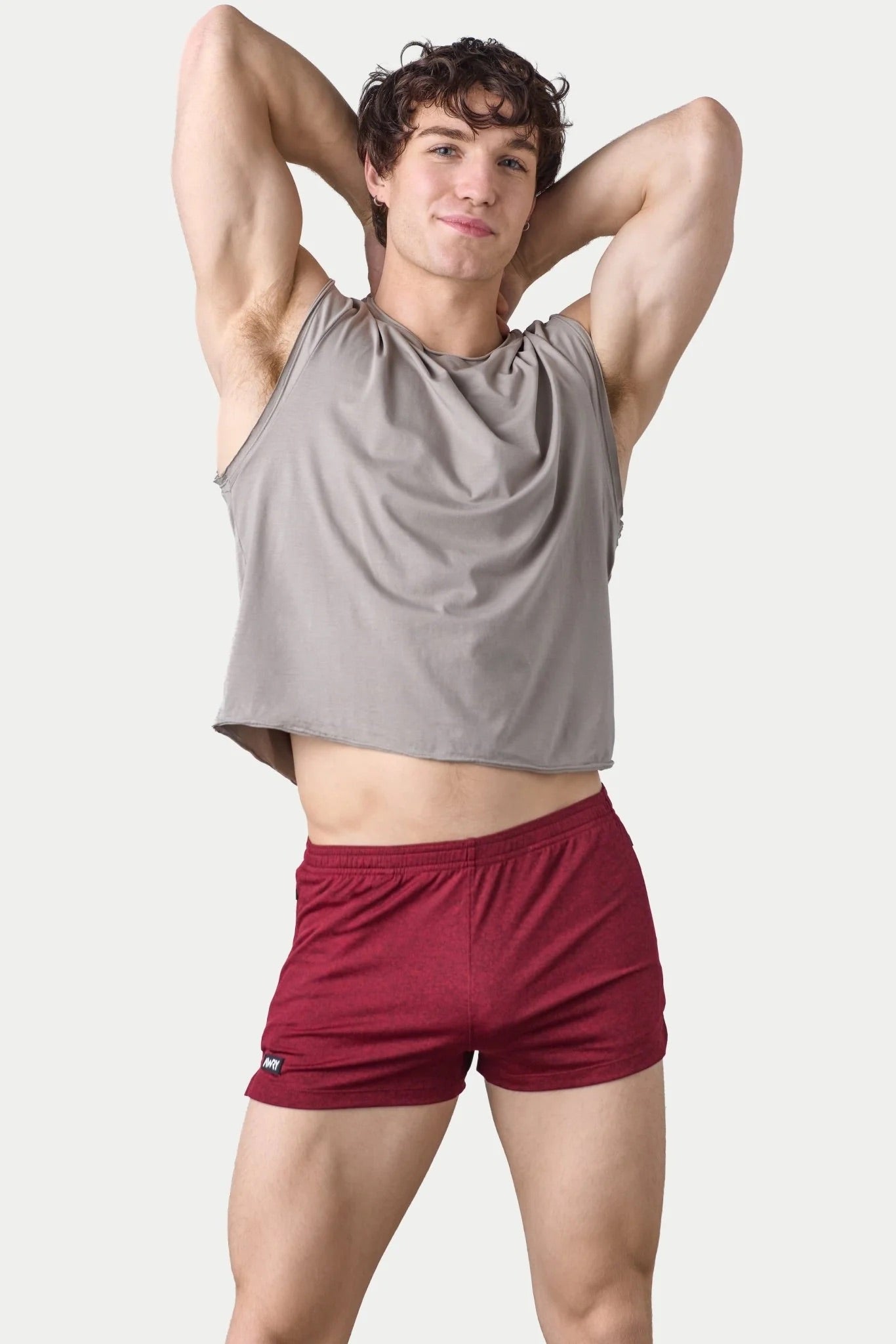 Taupe Raw Crop Tee