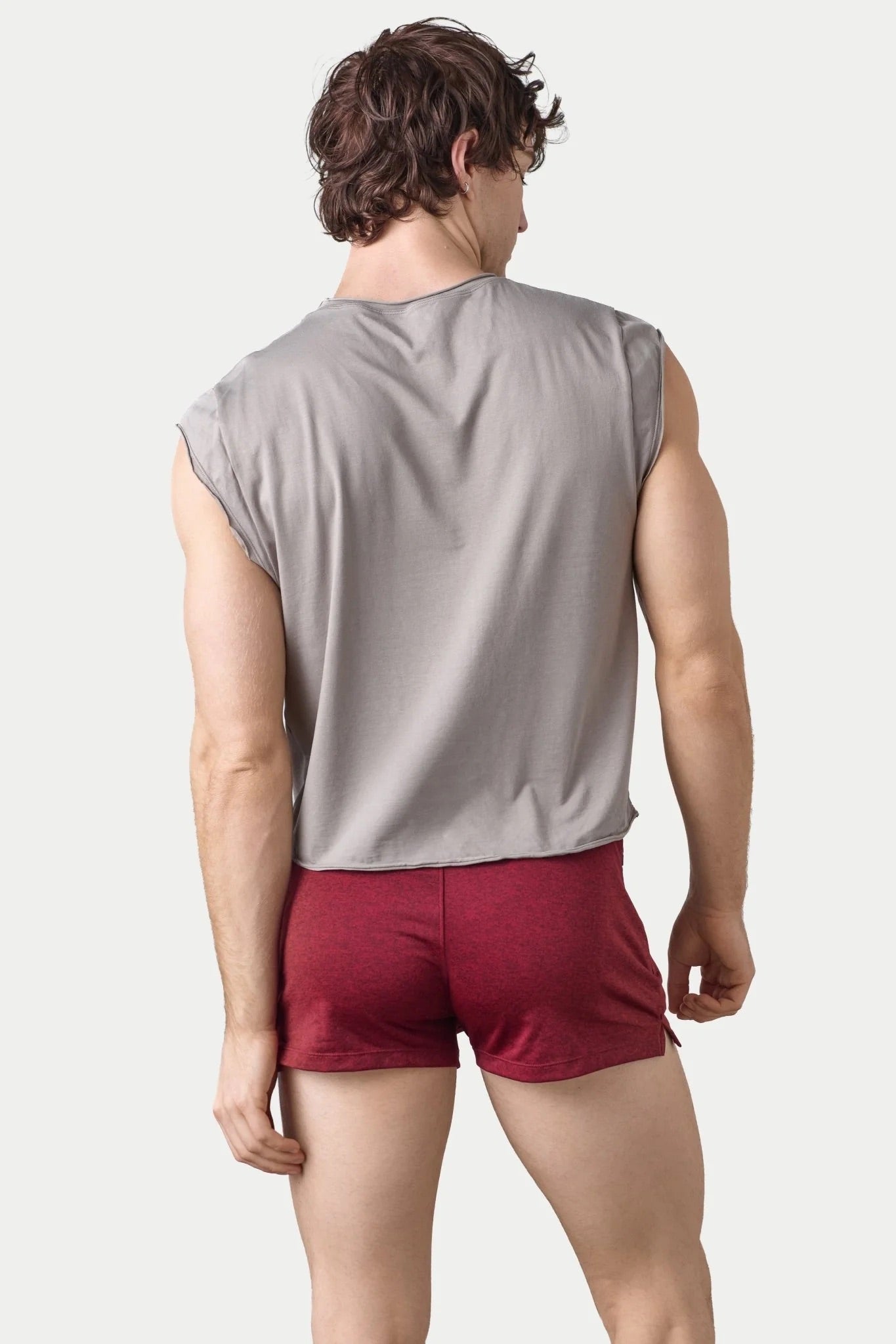 Taupe Raw Crop Tee