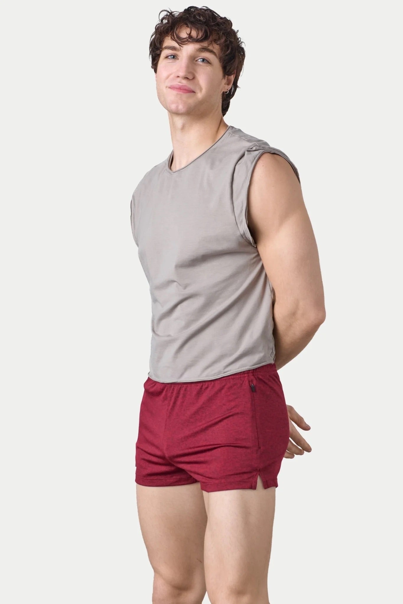 Taupe Raw Crop Tee