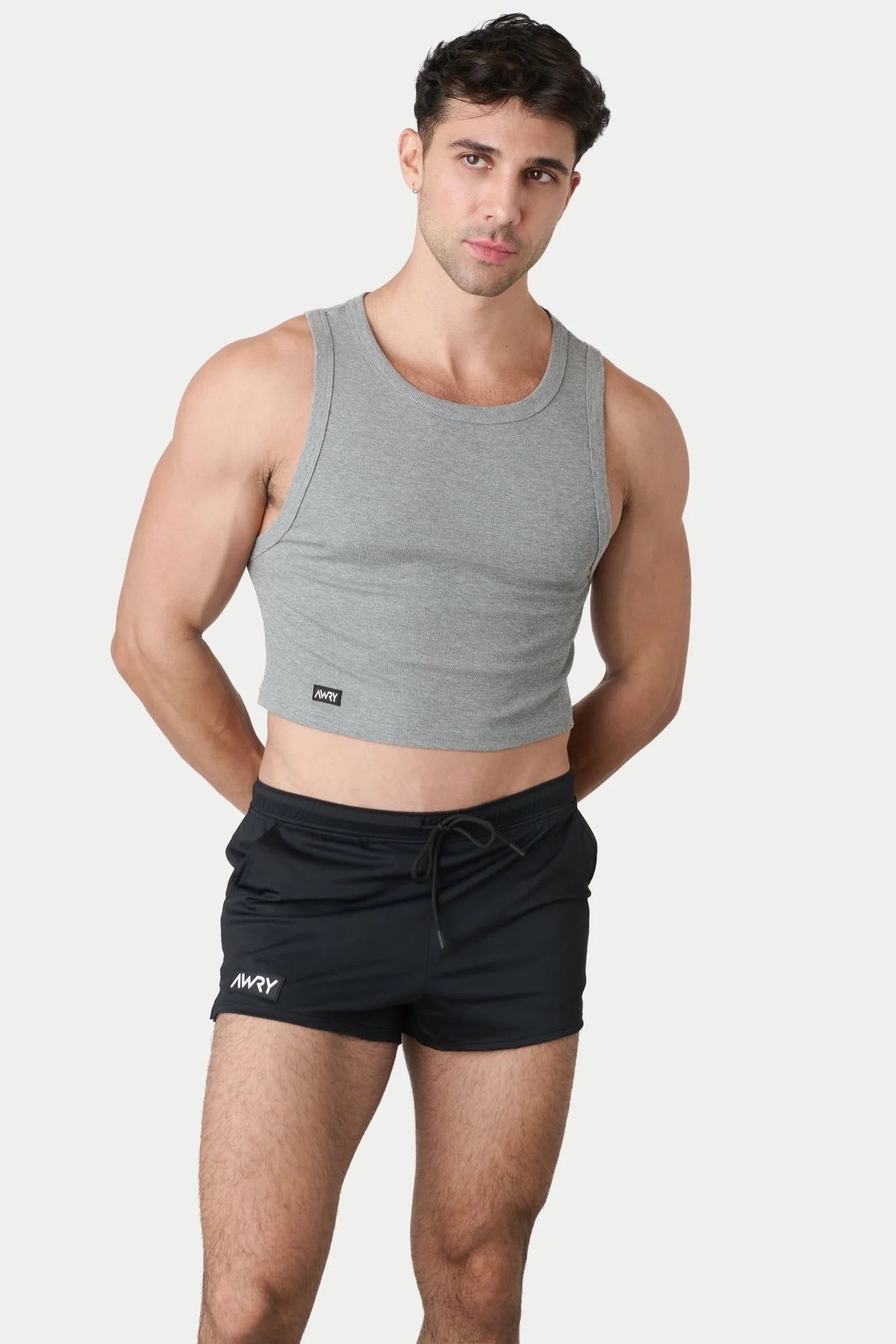 Heather Ribbed Crop Tank