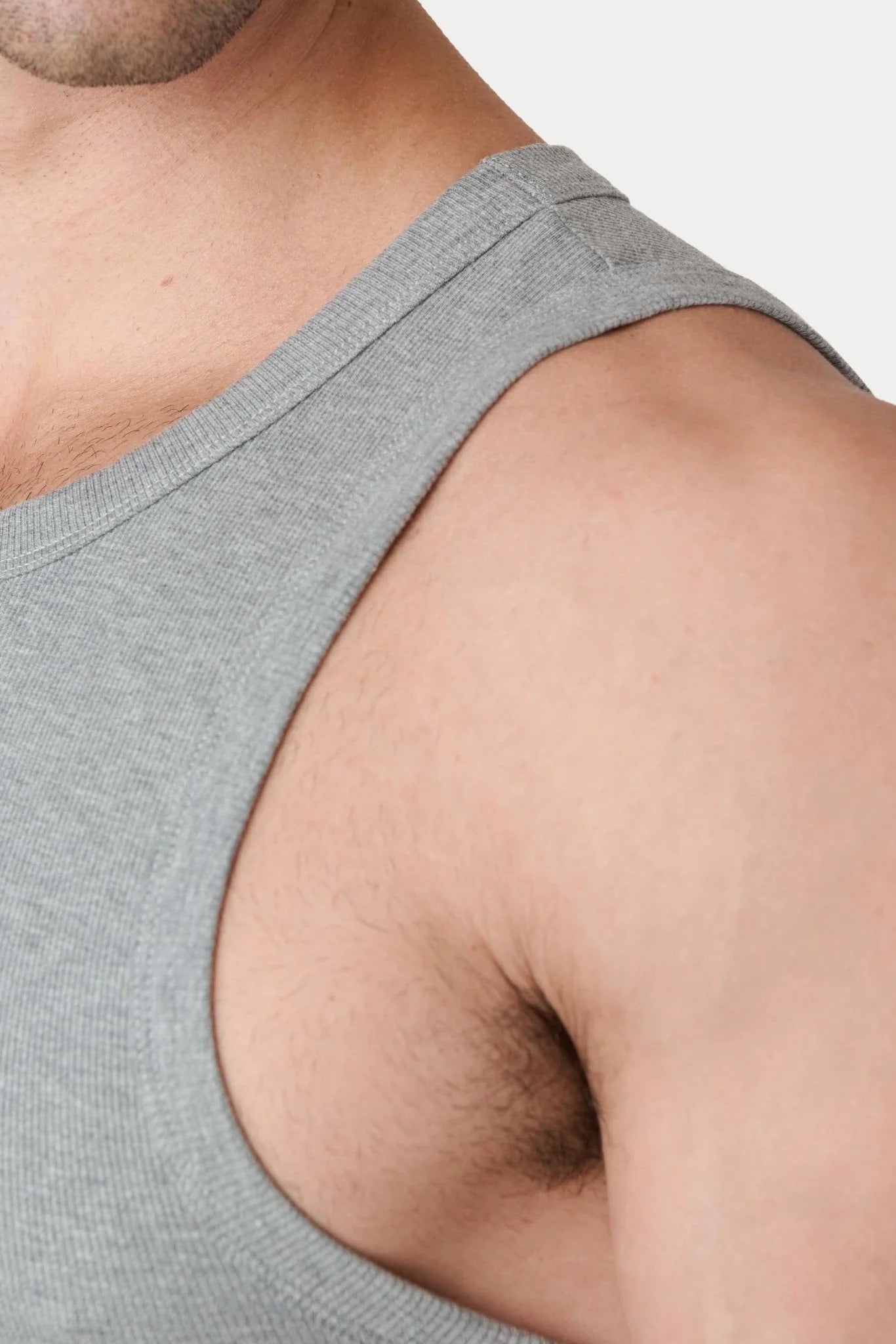 Heather Ribbed Crop Tank